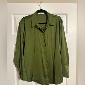 Abercrombie & Fitch satin button down shirt